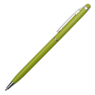 R73408 - Długopis aluminiowy Touch Tip, jasny zielony 