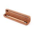 R01070.10 - Długopis Vizela w bambusowym etui, brązowy