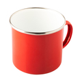 R08231.08 - Kubek emaliowany Oldschool 500 ml, czerwony