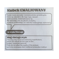 R08231.08 - Kubek emaliowany Oldschool 500 ml, czerwony