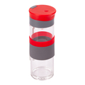 R08290.08 - Szklana butelka Top Form 440 ml, czerwony