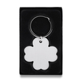 R73191 - Brelok metalowy 4-leaf clover, srebrny