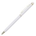 R73409.06 - Długopis aluminiowy Touch Tip Gold, biały