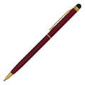 R73409.82 - Długopis aluminiowy Touch Tip Gold, bordowy