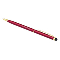R73409.82 - Długopis aluminiowy Touch Tip Gold, bordowy