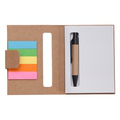 R73667.13 - Notes 80x110/100k gładki Mini z długopisem, beżowy